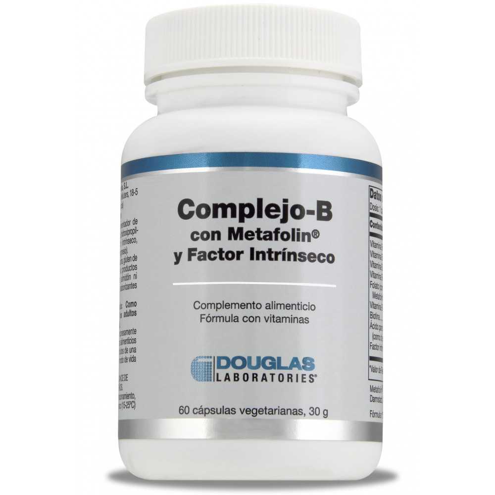 B-complejo con Metafolin + Factor intrínseco 60 cáps. Vegetales B-complejo con Metafolin + Factor intrínseco 60 cáps. Vegetales