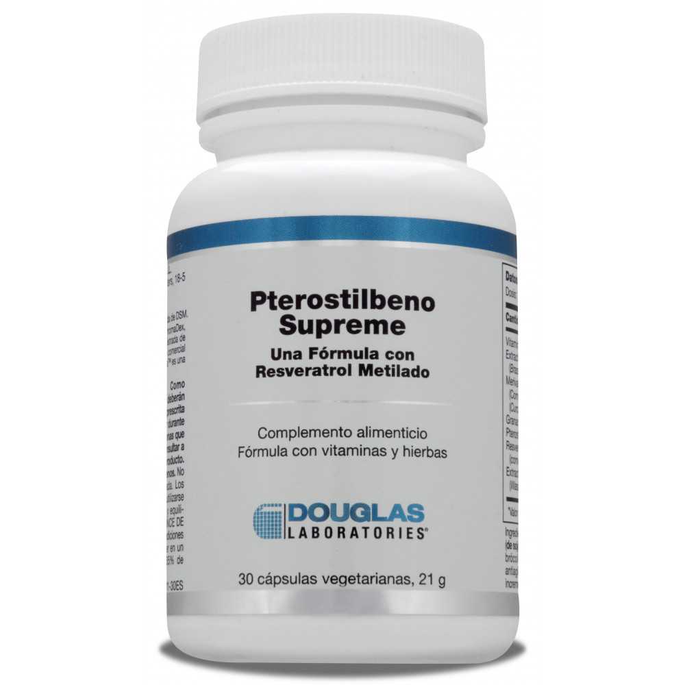 Pterostilbeno Supreme 30 cápsulas vegetarianas Pterostilbeno Supreme 30 cápsulas vegetarianas