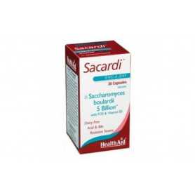 Sacardi con FOS y Vit B3 (saccharomyces boulardii). HealthAid