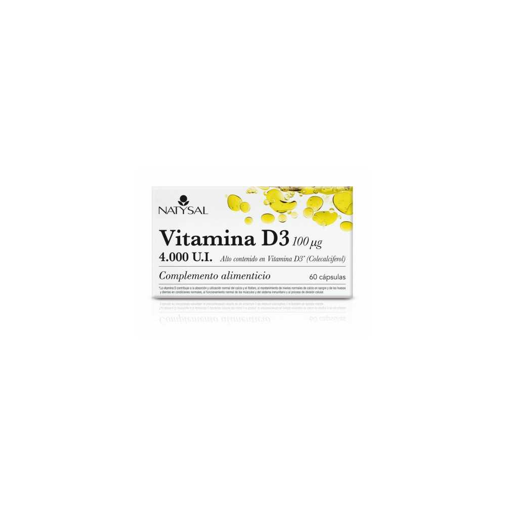 Natysal Vitamina D3 4000Ui (Colecalciferol) 60 cápsulas Natysal Vitamina D3 4000Ui (Colecalciferol) 60 cápsulas