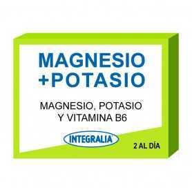 Magnesio + Potasio y Vitamina B6 60 cápsulas. Integralia