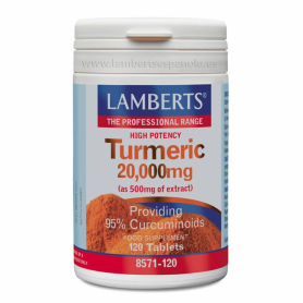 Cúrcuma 20.000mg 120 tabletas. Lamberts