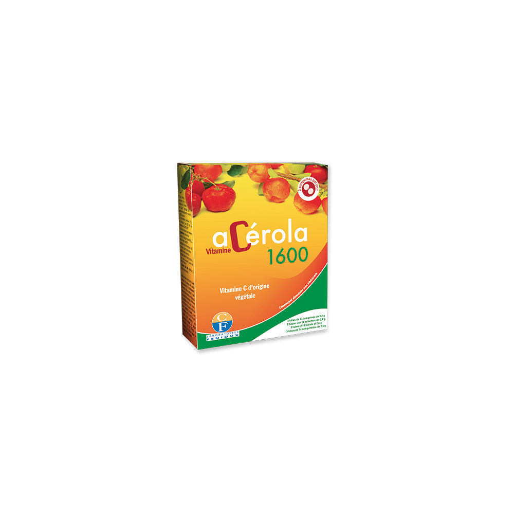 Acerola 1600 x 3 tubos (42 comprimidos). Fenioux Acerola 1600 x 3 tubos (42 comprimidos). Fenioux