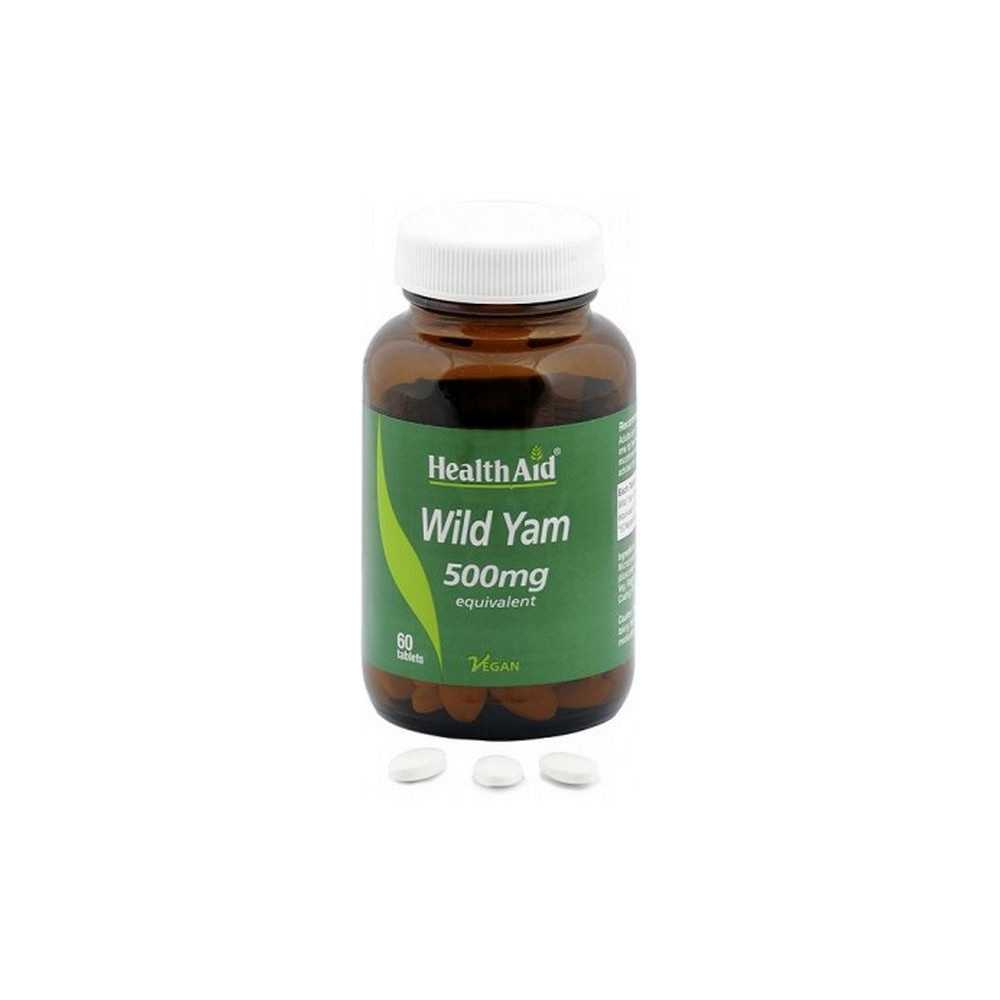 Ñame Silvestre (Wild Yam) 83,5mg 60comp. HealthAid Ñame Silvestre (Wild Yam) 83,5mg 60comp. HealthAid
