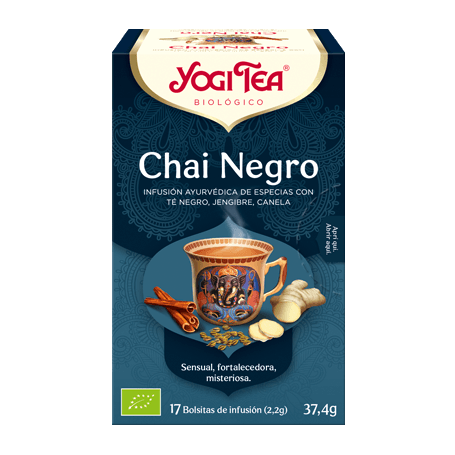 Yogi Tea Chai Negro, 17 bolsitas de infusiones Bio.