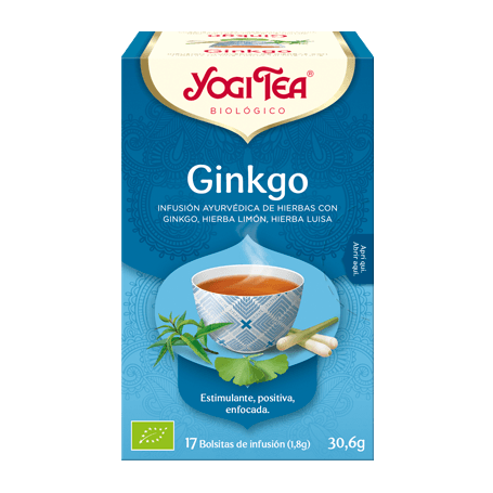 Yogi Tea Ginkgo, 17 bolsitas de infusiones Bio.