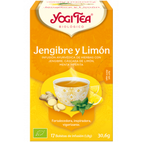Yogi Tea Jengibre y Limón, 17 bolsitas de infusiones Bio