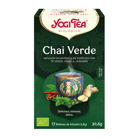 Yogi Tea Chai Verde, 17 bolsitas de infusiones Bio