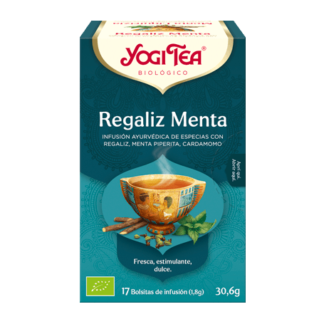 Yogi Tea Regaliz Menta, 17 bolsitas de infusiones Bio.
