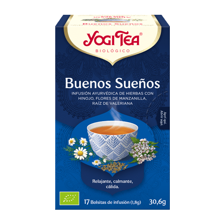 Yogi Tea Buenos Sueños, 17 bolsitas de infusiones Bio.