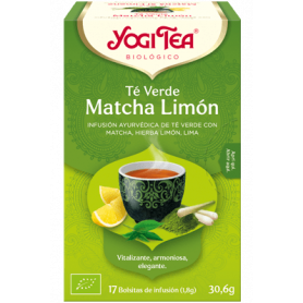 Yogi Tea Matcha Limón, 17 bolsitas de infusiones Bio.