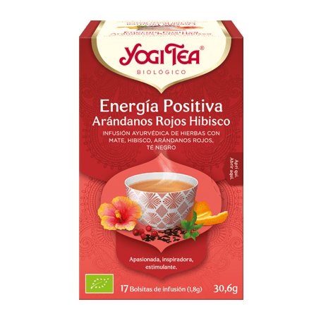 Yogi Tea Energía Positiva, 17 bolsitas de infusiones Bio.