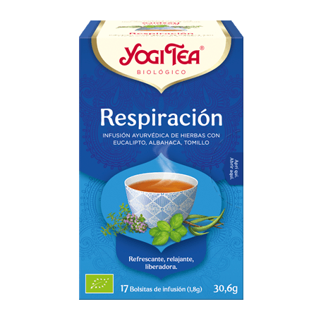 Yogi Tea Respiración, 17 bolsitas de infusiones Bio.