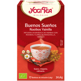 Yogi Tea Buenos Sueños Rooibos, 17 bolsitas de infusiones Bio.