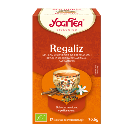 Yogi Tea Regaliz, 17 bolsitas de infusiones Bio.