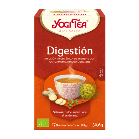 Yogi Tea Digestión, 17 bolsitas de infusiones Bio.