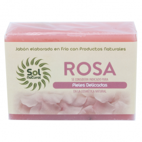 Jabón Natural de Rosa 100 gramos. Solnatural