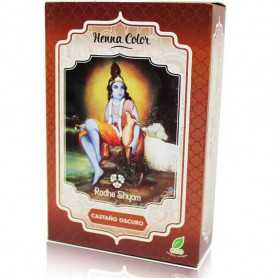 Henna Color Castaño Oscuro Natural Polvo 100 gr. Radhe Shyam