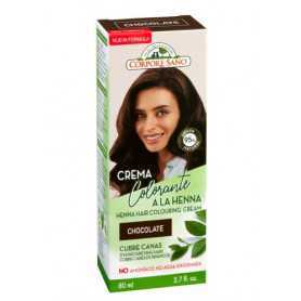 Crema Colorante Chocolate 80 ml. Henna, Jojoba Y Aloe Vera. Corpore Sano