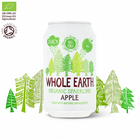 Refresco de Manzana sin Azúcar BIO. WHOLE EARTH