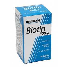 Biotina 800ug Lib. Sost. 30 comp. HealthAid