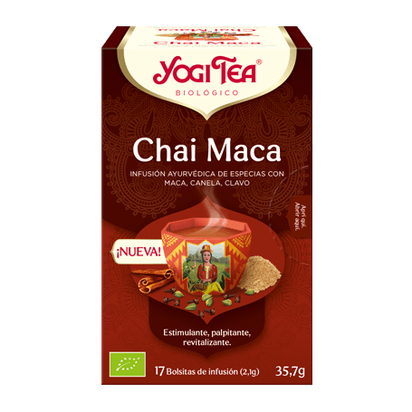 Yogi Tea Chai Maca 17 bolsitas de infusiones Bio.