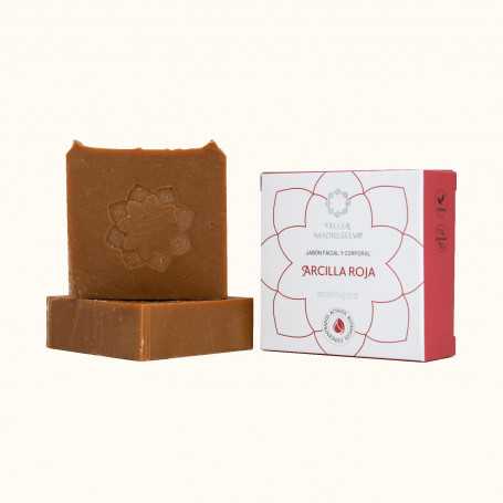 Jabón Facial y Corporal de Arcilla Roja 30 ml. Madreselva