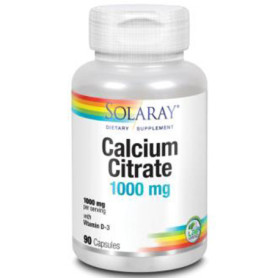 Solaray Calcio Citrato 1000 mg.-vit D3  90 cápsulas