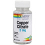 Solaray Cobre Citrato 2mg. 60 cápsulas vegetales