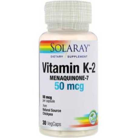 Solaray K2 Menaquinone7 30 cápsulas