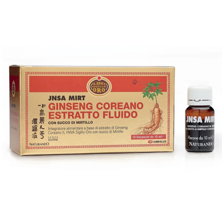 JNSA MIRT Ginseng Coreano Fluido 10 ampollas x 10 ml. Naturando