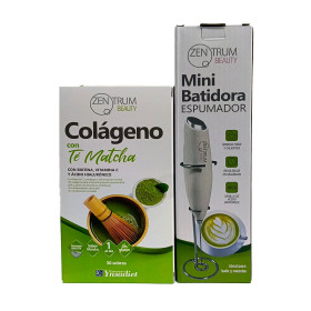 Colágeno con Té Matcha 30 sobres + Mini Batidora