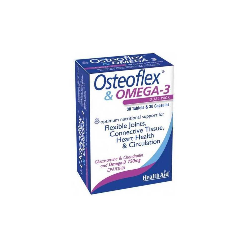 Osteoflex + Omega 3 LP. 30compr./30cáps. HealthAid Osteoflex + Omega 3 LP. 30compr./30cáps. HealthAid