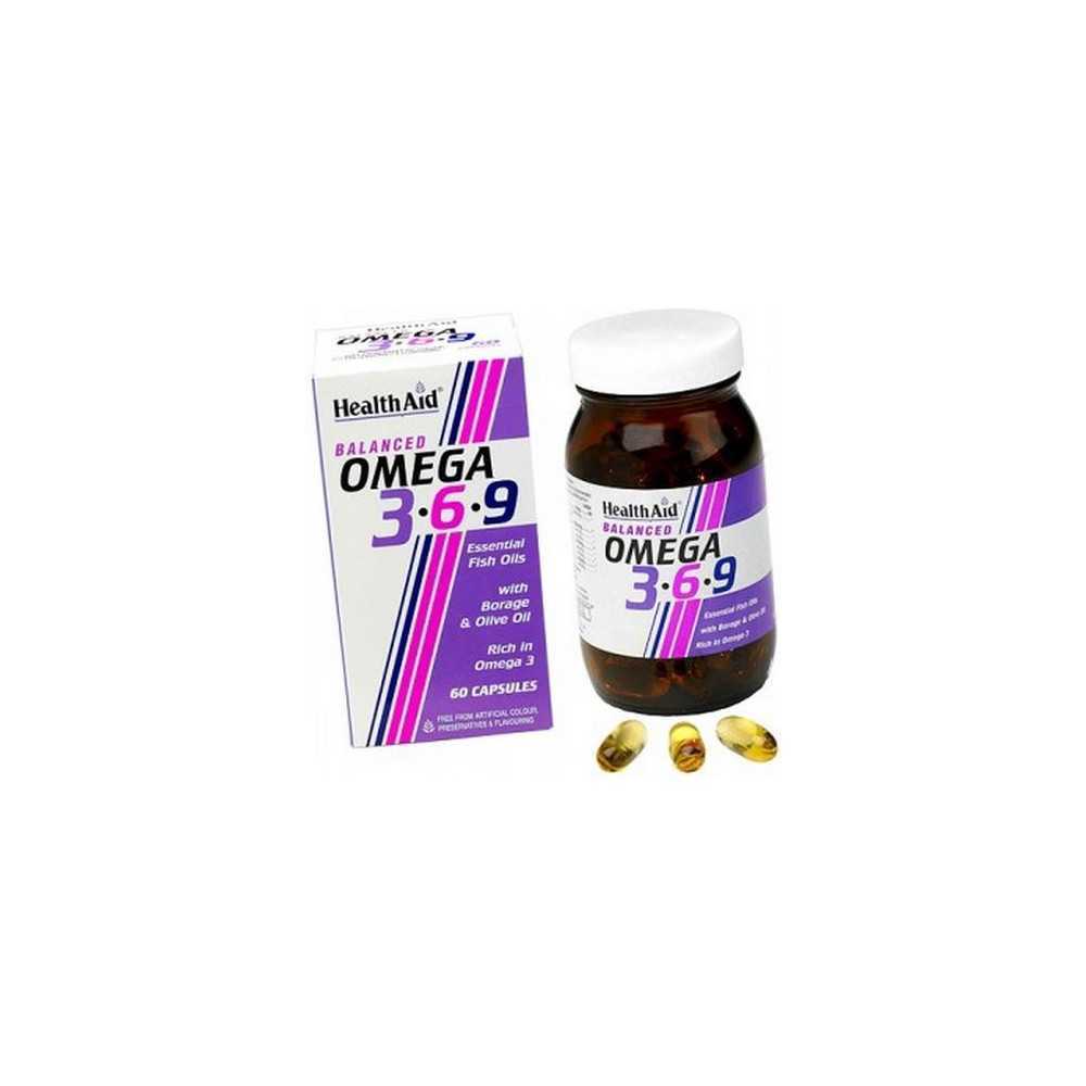 Omega 3-6-9 60 cáps. HealthAid Omega 3-6-9 60 cáps. HealthAid