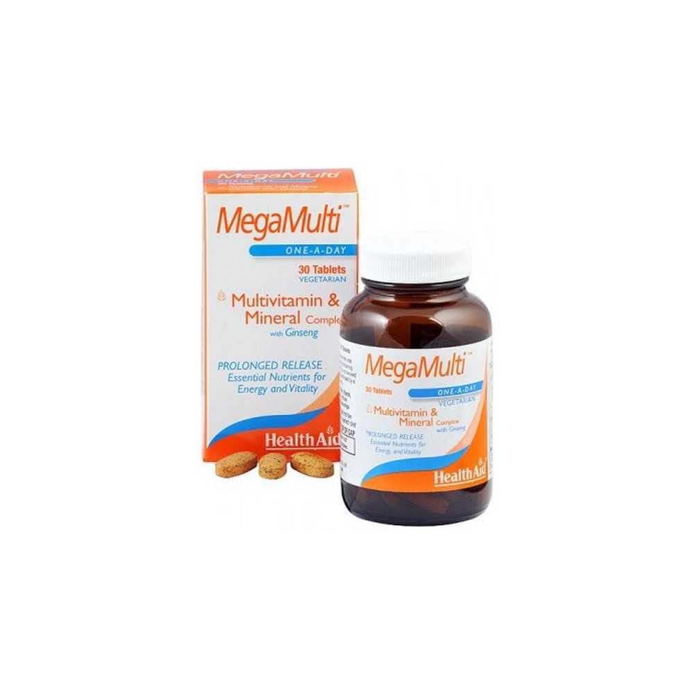 MegaMulti con Ginseng LP 30 compr. HealthAid MegaMulti con Ginseng LP 30 compr. HealthAid