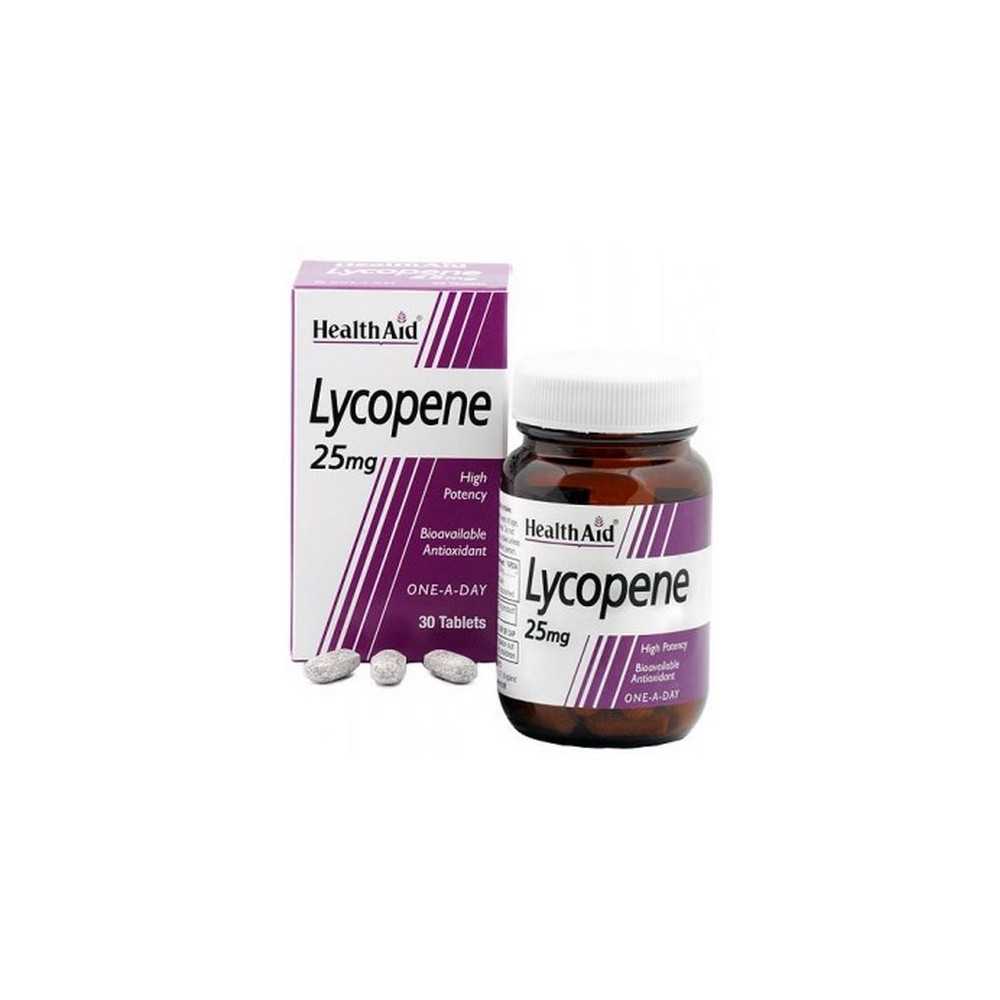 Lycopeno 25mg 30 tabs. HeathAid Lycopeno 25mg 30 tabs. HeathAid