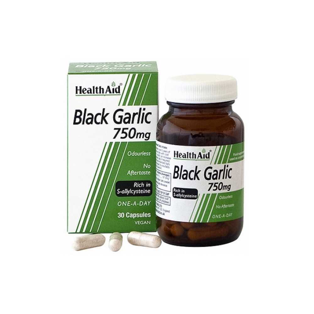 Ajo negro 750mg 30 cáps. HealthAid Ajo negro 750mg 30 cáps. HealthAid
